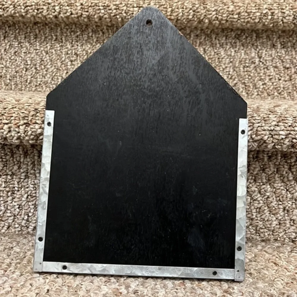 VINTAGE LETTER HOLDER - WOOD AND TIN
